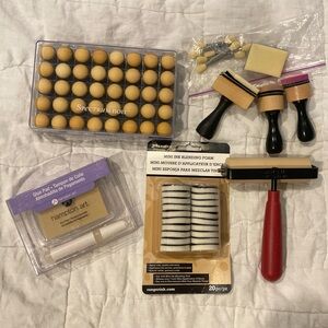 Crafting Tools Set with Red and Black Handles